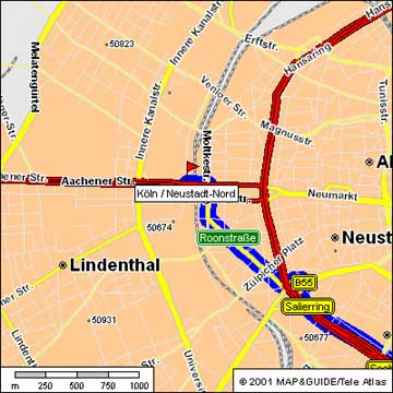 Zufahrtsweg von Süd